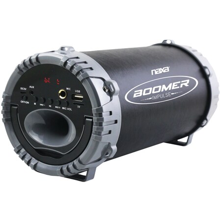 Naxa BOOMER IMPULSE LED Bluetooth Boom Box (Gray) NAS-3084 GRAY